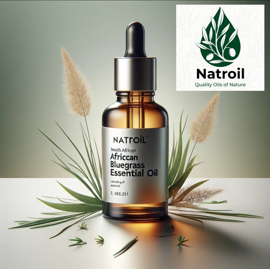 African Bluegrass Essential Oil bottle