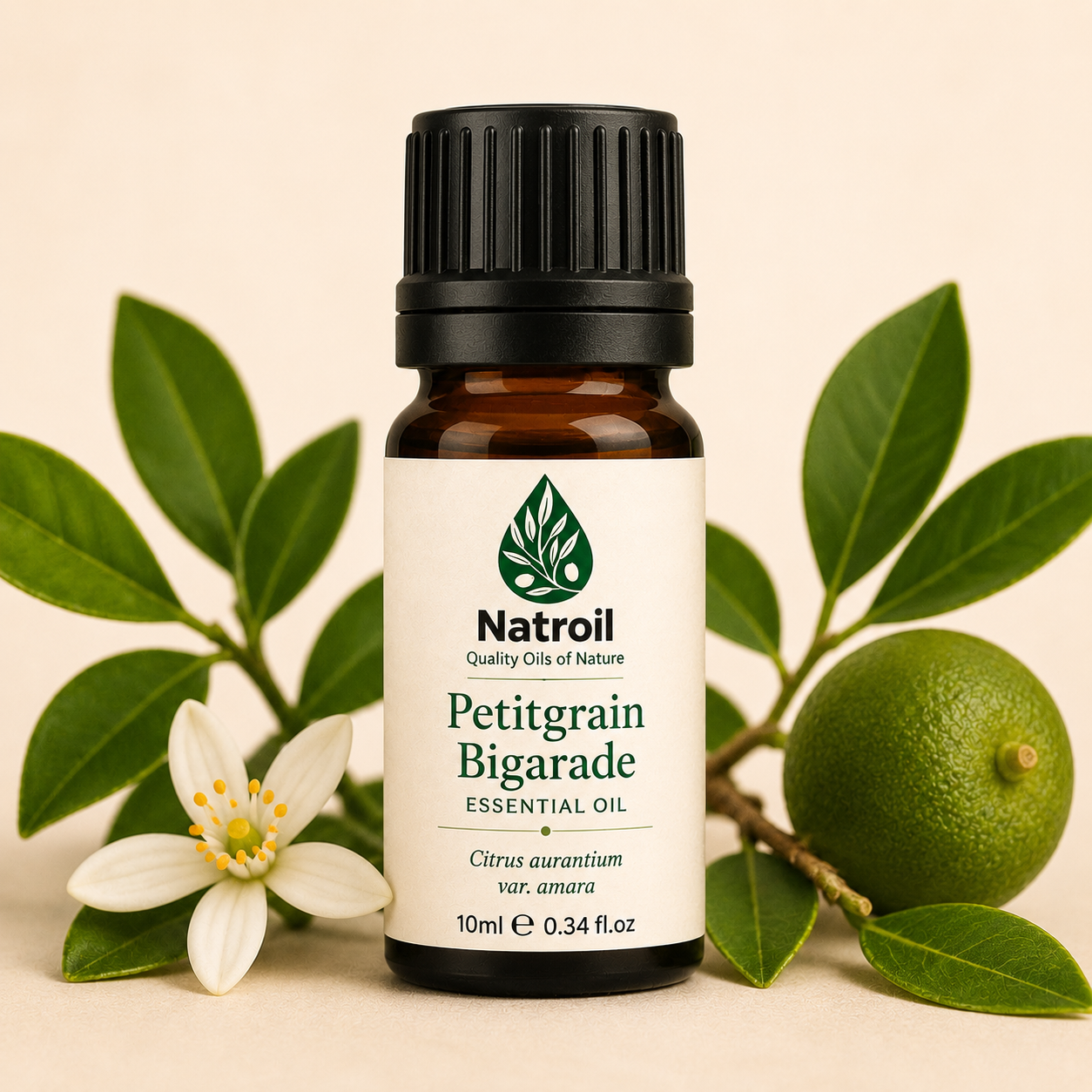 Petitgrain Bigarade Essential Oil | Citrus Aurantium Leaf & Twig Oil | Premium Quality