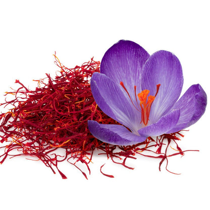 Saffron flower and stems