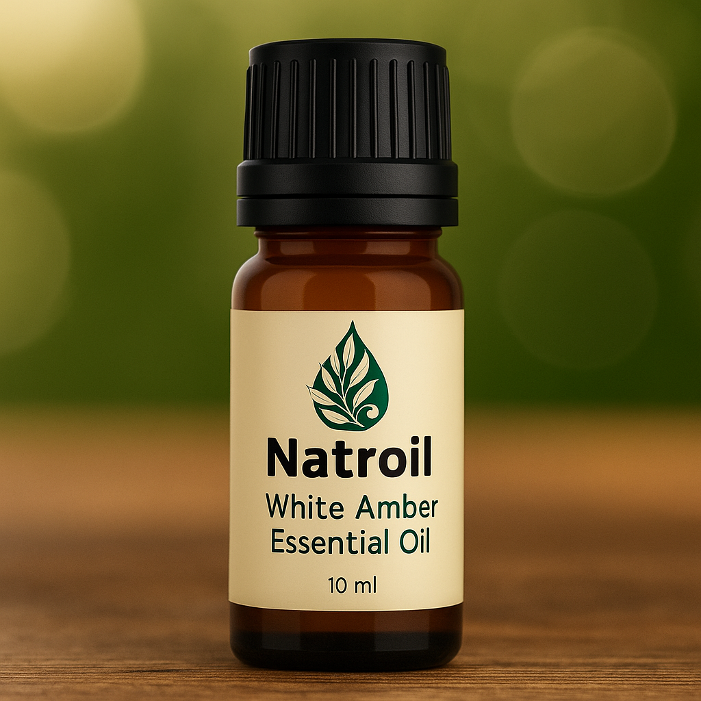 Premium White Amber Essential Oil – Natural Perfumery Base Note & Fixative | Smooth Radiant Amber Aroma | Natroil